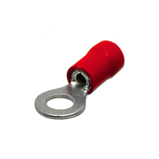 Imagen referencial de la serie: Terminal ojal aislado CNHOWDER RV1.25-12 · Ø 1/2" (12mm) - 22-16 AWG (0.5-1.5mm²) rojo (bolsa x100)