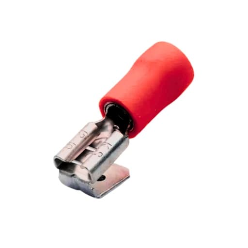 Terminal rápido doble Macho-Hembra aislado CNHOWDER PBDD1.25-250 · 22-16 AWG (0.5-1.5mm²) rojo (bolsa)