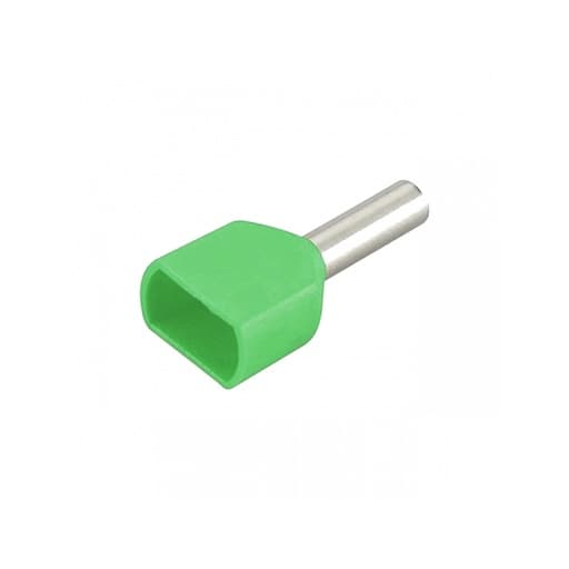 Terminal sobremoldeado doble CNHOWDER TE16-14 · 6 AWG (16mm²) verde (bolsa x100)