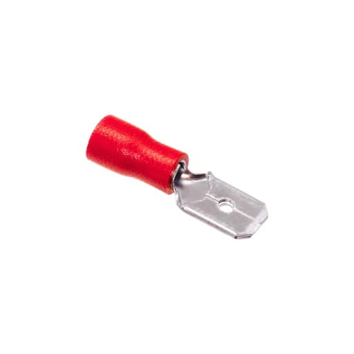 Imagen referencial de la serie: Terminal macho aislado CNHOWDER MDD1.25-187 · 5.8mm (4.75mm ancho) - 22-16 AWG (0.5-1.5mm²) (bolsa)