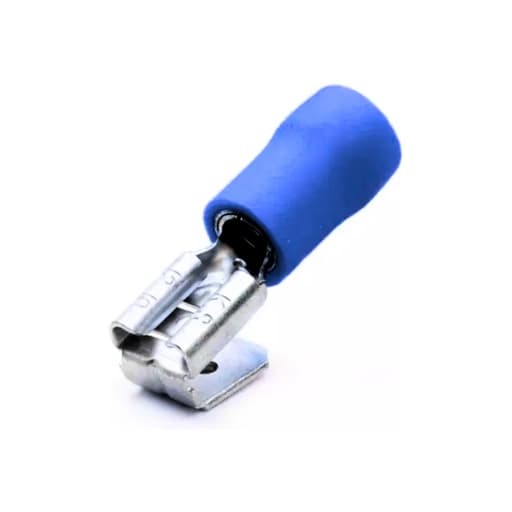 Terminal rápido doble Macho-Hembra aislado CNHOWDER PBDD2-250 · 16-14 AWG (1.5-2.5mm²) azul (bolsa)