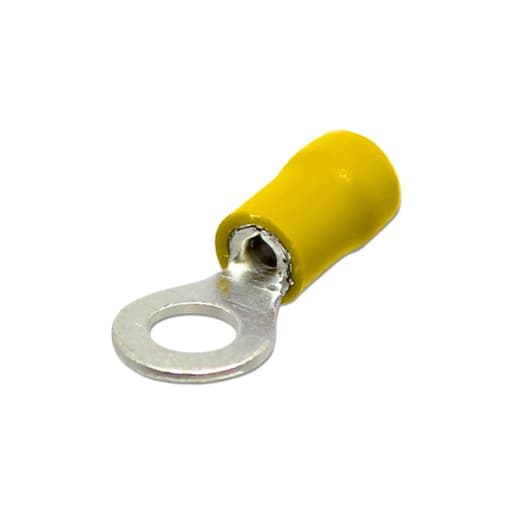 Terminal ojal aislado CNHOWDER RV5.5-3.5 · Ø 1/8" (3.5mm) - 12-10 AWG (4-6mm²) amarillo (bolsa x100)