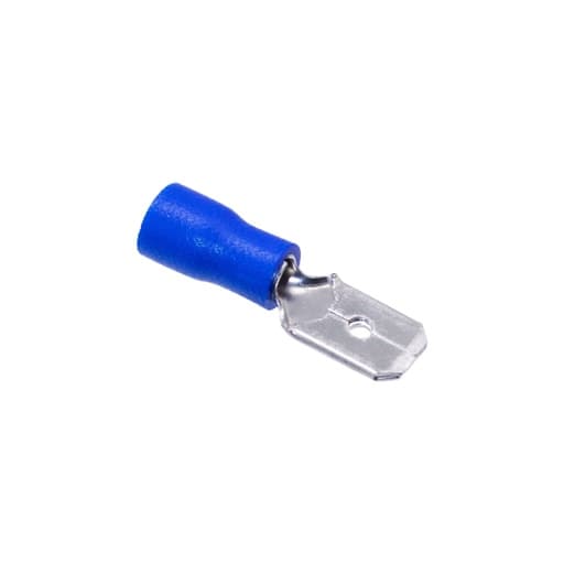 Imagen referencial de la serie: Terminal macho aislado CNHOWDER MDD2-110 · 3.8mm (2.8mm ancho) - 16-14 AWG (1.5-2.5mm²) azul (bolsa)