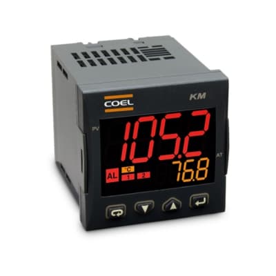 Controlador de temperatura digital COEL KM1BHGOR----S · JKSRT,PT100,100-240VAC, 2 salidas, 48x48 (KM1BHGOR-S)