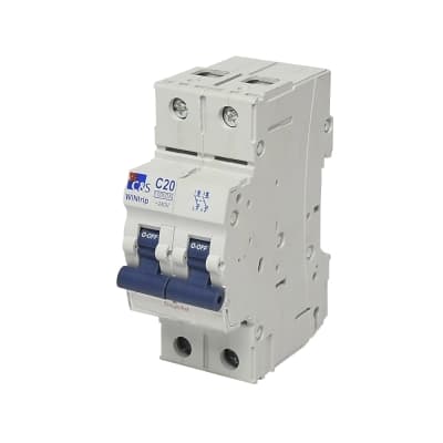 Interruptor termomagnético CONTROL SWITCHGEAR CSMB2C20 · 2x20A 10kA 240/415V tipo C DIN