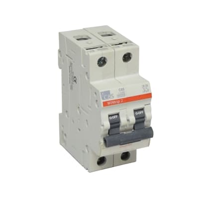 Interruptor termomagnético CONTROL SWITCHGEAR CSMBS2C63X · 2x63A 6kA 240/415V tipo C DIN