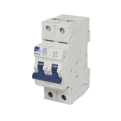 Interruptor termomagnético CONTROL SWITCHGEAR CSMBS2C2 · 2x2A 10kA 240/415V tipo C DIN