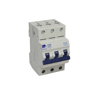 Interruptor termomagnético CONTROL SWITCHGEAR CSMBS3C50 · 3x50A 10kA 240/415V tipo C DIN