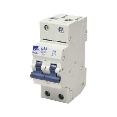 Interruptor termomagnético CONTROL SWITCHGEAR CSMB2C63 · 2x63A 10kA 240/415V tipo C DIN