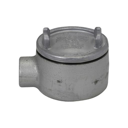 Imagen referencial de la serie: Caja de derivación redonda roscada CROUSE-HINDS GUAB16 · tipo LB 1/2"