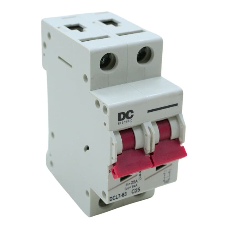 Interruptor termomagnético DC SOLAR ENERGY · 25A 500VDC 2P (DCSOLAR-TERMOMAG-25A-500VDC-2P)