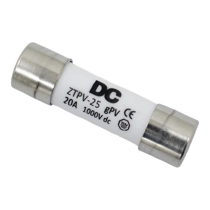 Fusible gPV DC SOLAR ENERGY · 20A 1000VDC 10x38 (DCSOLAR-FUSIBLE-20A-1000VDC-10X38)