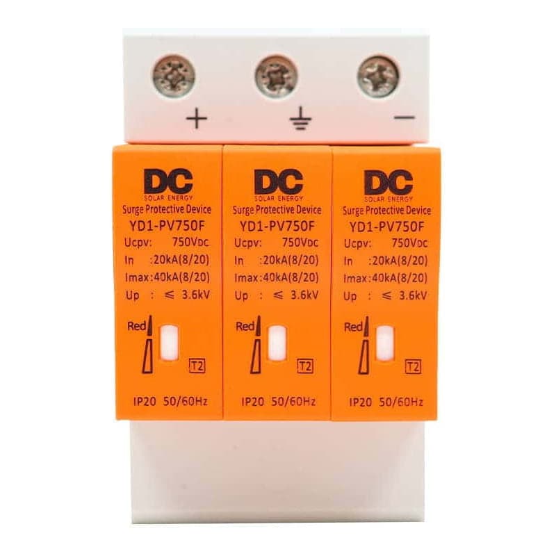 Protector de sobretensiones DPS fotovoltaico DC SOLAR ENERGY · 3P 750VDC 40kA (DCSOLAR-DPS-3P-750VDC-40KA)