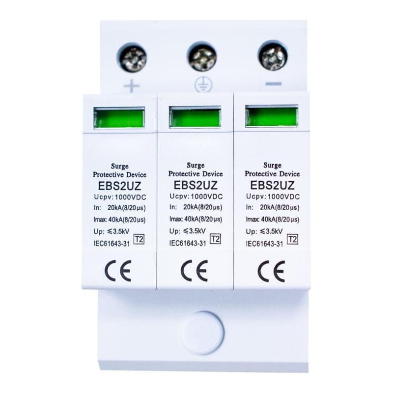Limitador sobretensiones DC SOLAR ENERGY · T2 3P 1000VDC 40kA (DCSOLAR-DPS-T2-3P-1000VDC-40KA)