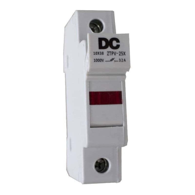 Portafusible gPV DC SOLAR ENERGY · 1000VDC 10x38 (DCSOLAR-PORTAFUSIBLE-1000VDC-10X38)
