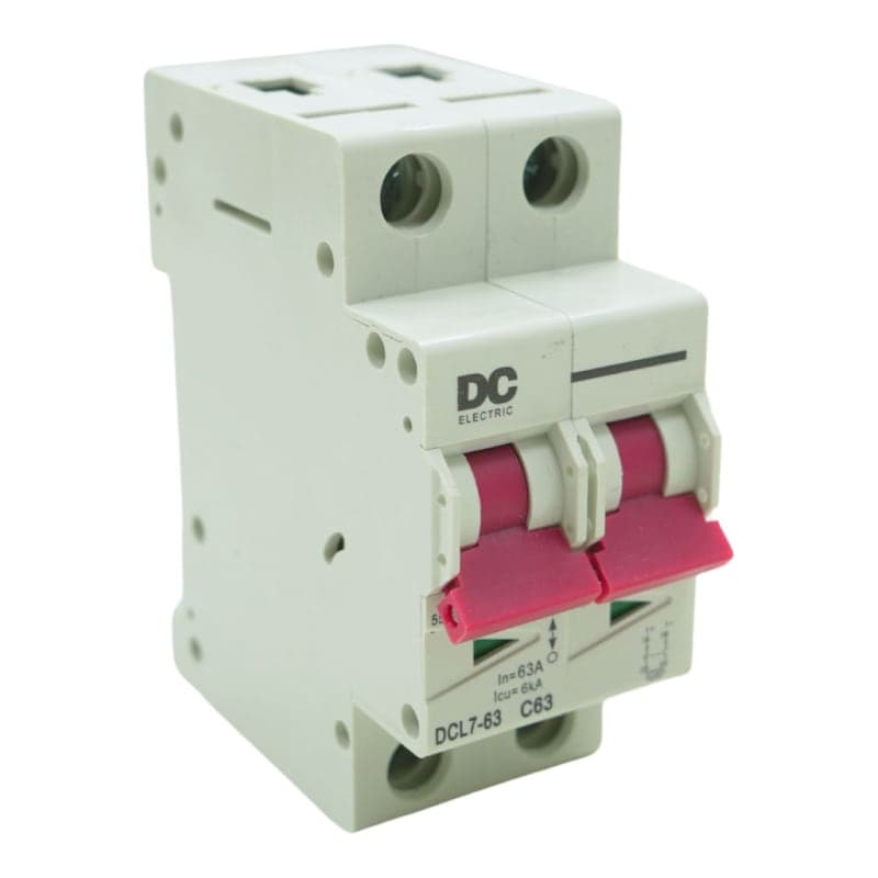 Interruptor termomagnético DC SOLAR ENERGY · 63A 500VDC 2P (DCSOLAR-TERMOMAG-63A-500VDC-2P)