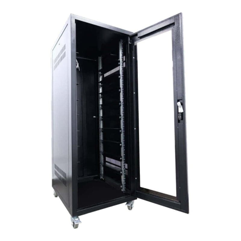 Gabinete de piso para baterías de litio DC SOLAR ENERGY · 1.63m 32RU (bandejas aparte) (DCSOLAR-GABINETE-1.63M-32RU)