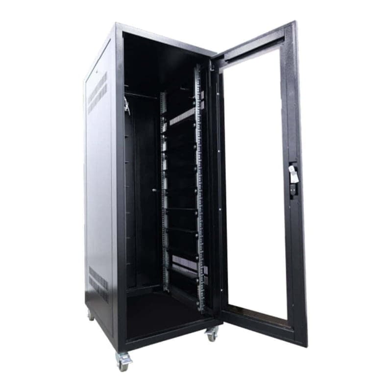 Gabinete de piso para baterías de litio DC SOLAR ENERGY · 1.27m 24RU, hasta 6 baterías (bandejas aparte) (DCSOLAR-GABINETE-1.27M-24RU)