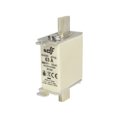 Fusible DF 381055 · NH-000 63Ax500VAC ICC:120kA con indicador falla gL-gG