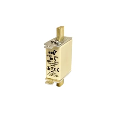 Fusible DF 381060 · NH-000 80Ax500VAC ICC:120kA con indicador falla gL-gG