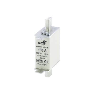 Fusible DF 381065 · NH-000 100Ax500VAC ICC:120kA con indicador falla gL-gG