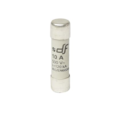 Fusible cartucho DF 420010 · 10x38mm sin indicador gL 10A 500VAC 120kA