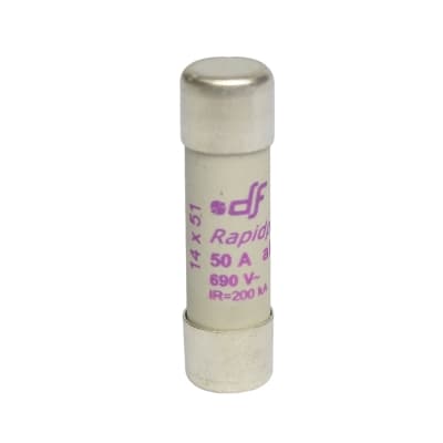 Fusible cartucho DF 491270 · 14x51mm ultra rápido 50A 600VAC 100kA aR