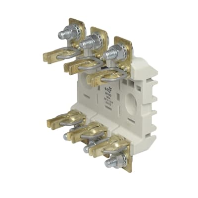 Base portafusible tripolar de poliéster fijo DIN DF 353102 · NH-00 690VAC