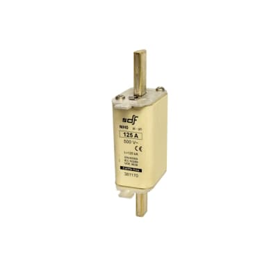 Fusible DF 381170 · NH-0 125Ax500VAC ICC:120kA con indicador falla gL-gG