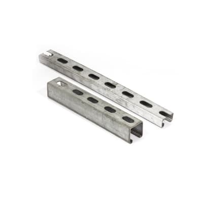Imagen referencial de la serie: Canal strut ranurado E-F 4121H · 1 5/8¨x1 3/16¨ x3m, espesor 1.5mm, electrogalvanizado