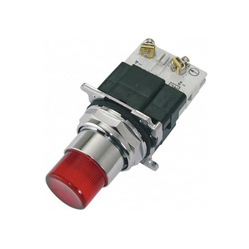 Pulsador luminoso extendido EATON 10250T397LRD2A-1 · rojo 30mm 120VAC/VDC 1NA+1NC