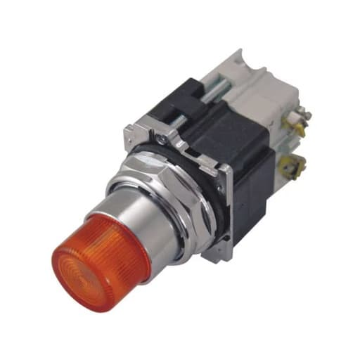Pulsador luminoso extendido EATON 10250T397LAD2A-1 · amarillo (ámbar) 30mm 120VAC/VDC 1NA+1NC