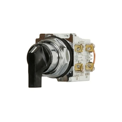 Selector EATON 10250T22LB · 3 posiciones fijas de maneta larga 30mm 2NA+2NC