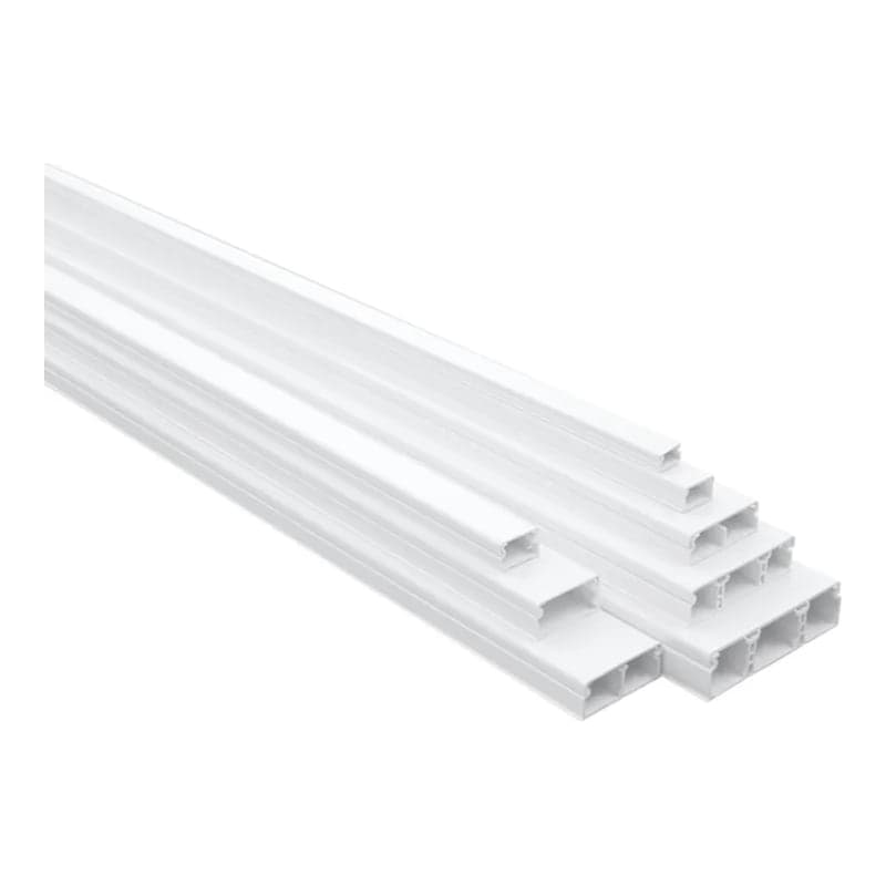 Imagen referencial de la serie: Canaleta de PVC cerrada EFAPEL 10010CBR · 12x7mm x 2m blanco IK05