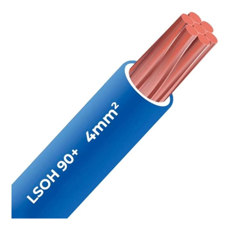 Cable libre halógeno ELCOPE · 90°C 4mm² LSOH azul (metro) (ELCOPE-CABLE-90C-4MM2-LSOH-AZUL)