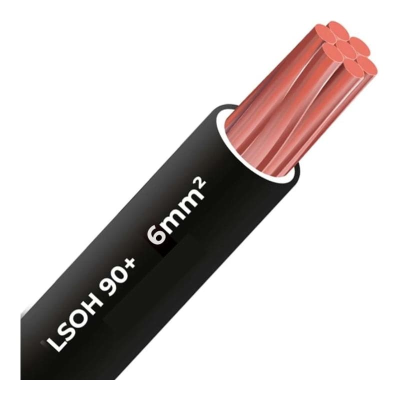 Cable libre halógeno ELCOPE · 90°C 6mm² LSOH negro (metro) (ELCOPE-CABLE-90C-6MM2-LSOH-NEGRO)