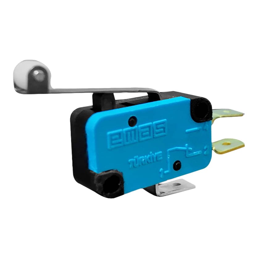 Microswitch EMAS MK1MIP2 · rodillo de palanca larga de plástico