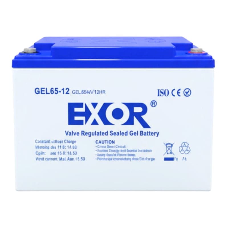 Batería EXOR GEL65-12 · 12V 65Ah