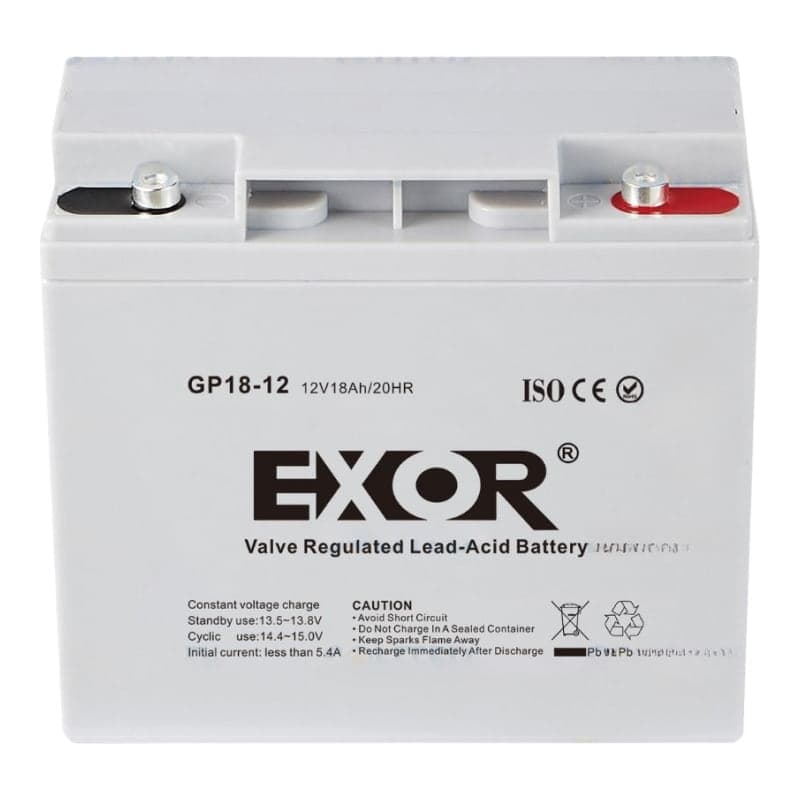 Batería EXOR GEL18-12 · 12V 18Ah
