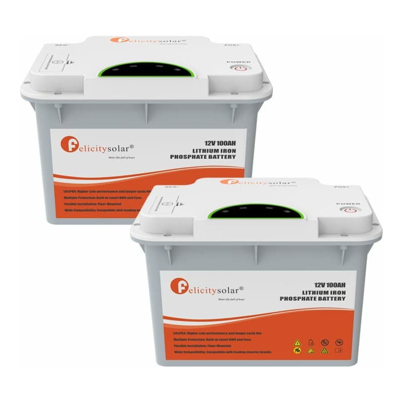 Baterías FELICITY LiFePo4 FLA12100 · 12V 1.28kWh (pack x2) (FLA12100-PACK2)