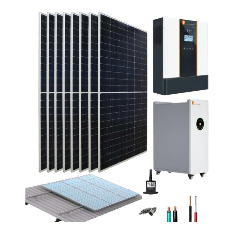 Kit fotovoltaico aislado de campo FELICITY · 5kW 48V 25.52kWh/día (FELICITY-KIT-FOTOVOLTAICO-AISL-CAMPO-5KW-48V-25.52KWH/DIA)