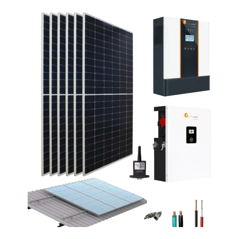 Kit solar con baterías FELICITY · 5kW 17.01kWh/día (FELICITY-KIT-AISLADO-5KW-17.01KWH/DIA)