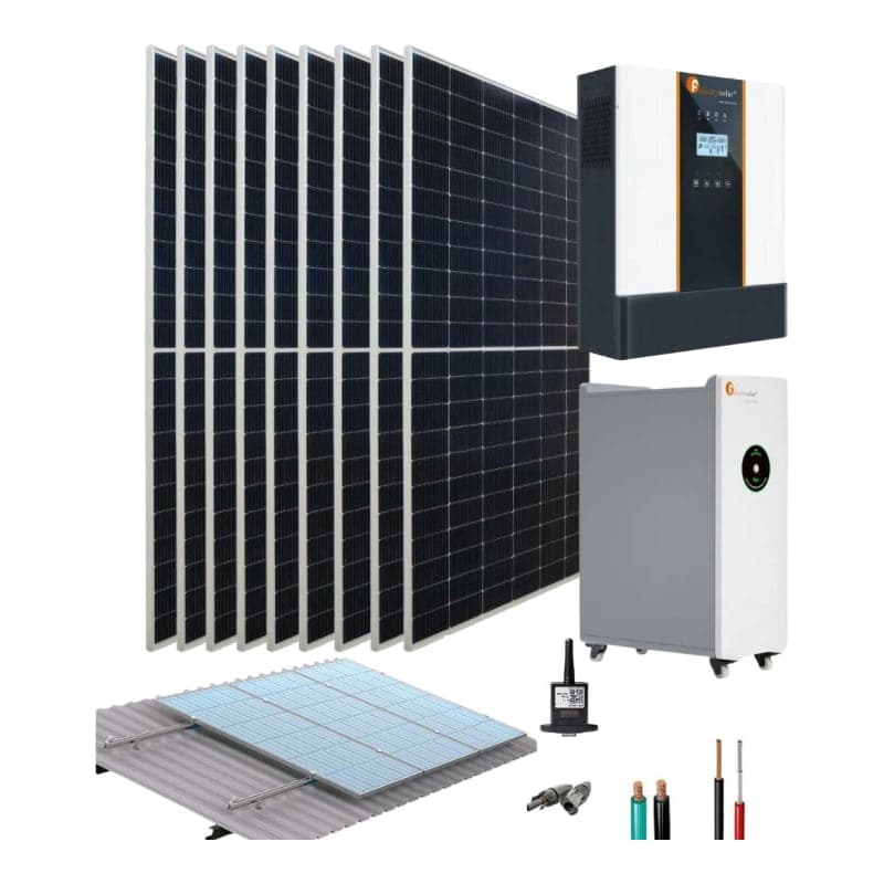 Kit fotovoltaico con batería de litio FELICITY · 5kW 48V 22.68kWh/día (FELICITY-KIT-FOTOVOLTAICO-BAT-LITIO-5KW-48V-22.68KWH/DIA)