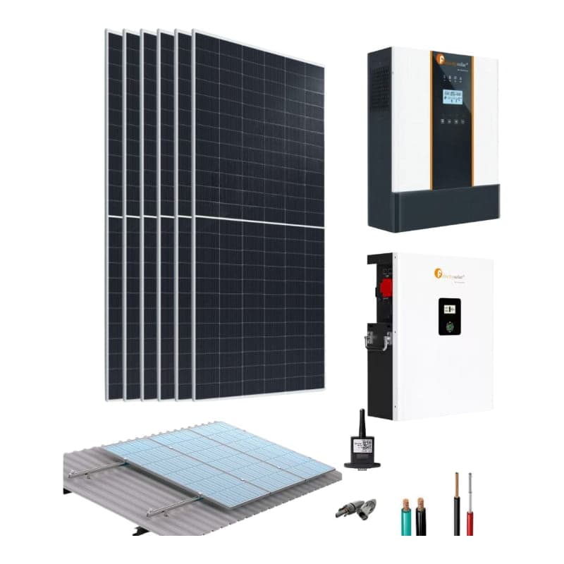 Kit solar con baterías de playa FELICITY · 5kW 48V 16.61kWh/día (FELICITY-KIT-AISLADO-5KW-48V-16.61KWH/DIA)