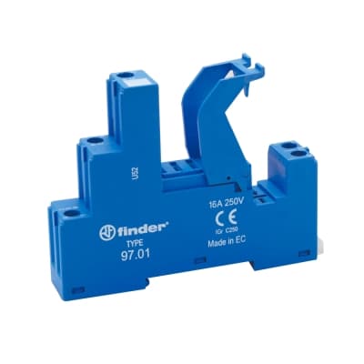 Base rectangular para relé FINDER 9701SPA · 5 pines 16A 250V mod.4661 tipo tornillo