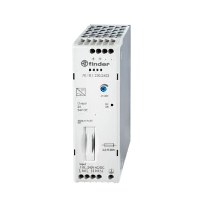 Fuente de alimentación FINDER 781B12302403 · 120-240VAC salida 24VDC 5A 110W