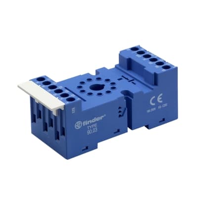 Base redonda para relé FINDER 9003SMA · 11 pines 10A 250V mod.6013 tipo tornillo A1x2