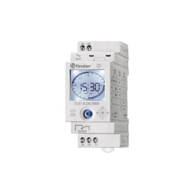 Interruptor horario digital FINDER 125182300000 · 16A 230VAC 1 contacto conmutado programación semanal NFC