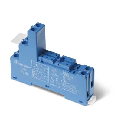 Zócalo rectángulo para relé enchufable FINDER 9505SPA · 8 pines 8A S.4052 tornillo