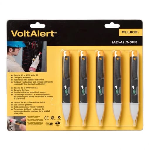 Paquete detectores de voltaje FLUKE 1AC-A1-II-5PK · 1,000V